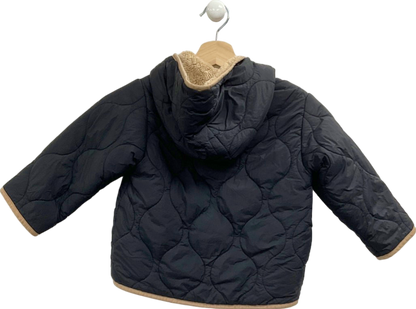 Zara Black Quilted Hooded Jacket UK Kids 2/3