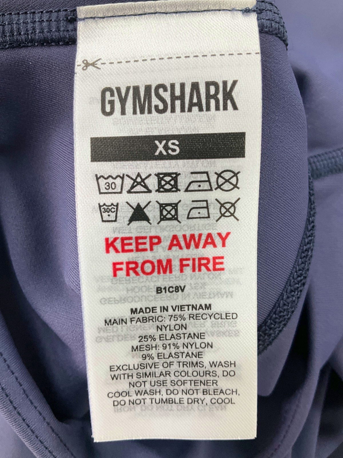 Gymshark Blue Leggings UK XS