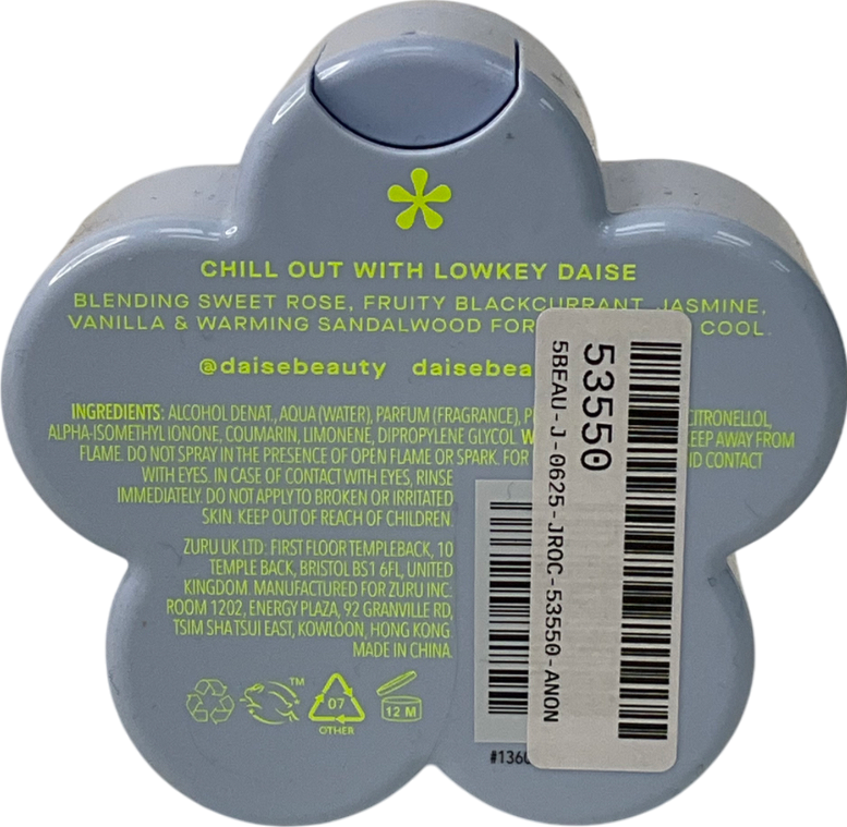 lowkey Daise Fragrance Body Mist Lowkey Rose & Sandalwood Daise 100ml