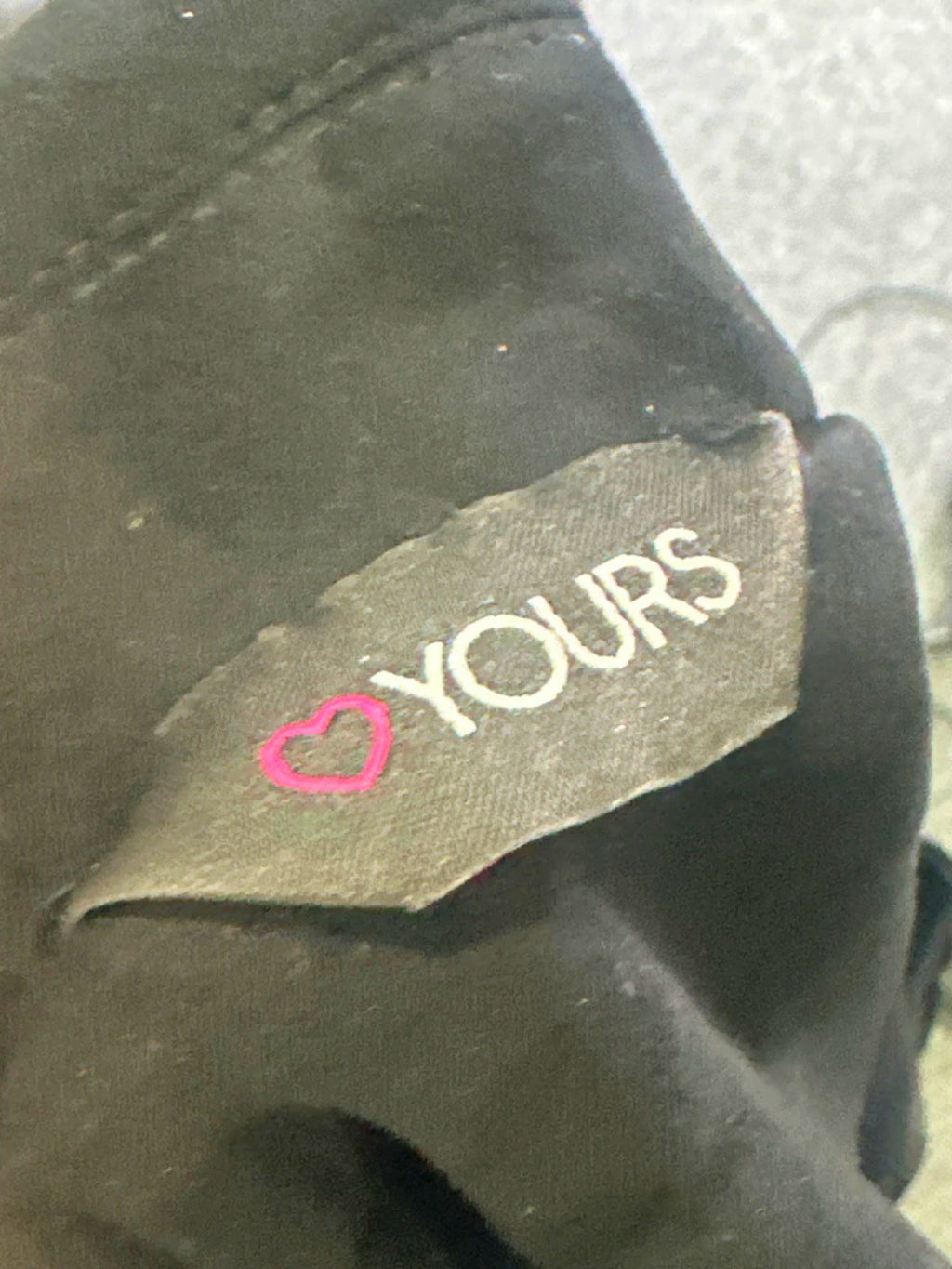 Yours Black Longline Coat UK 30-32