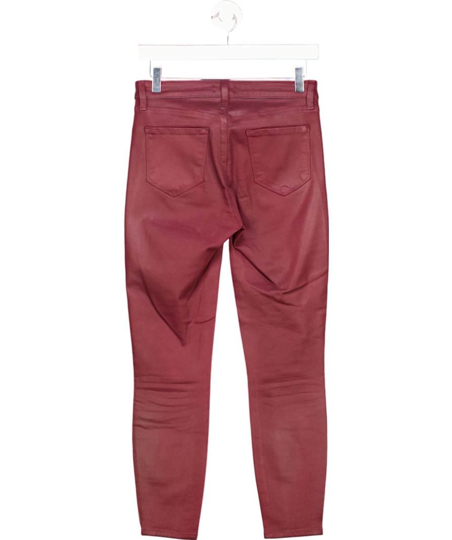 L'agence Burgundy Red Marguerite Coated Skinny Jean W27