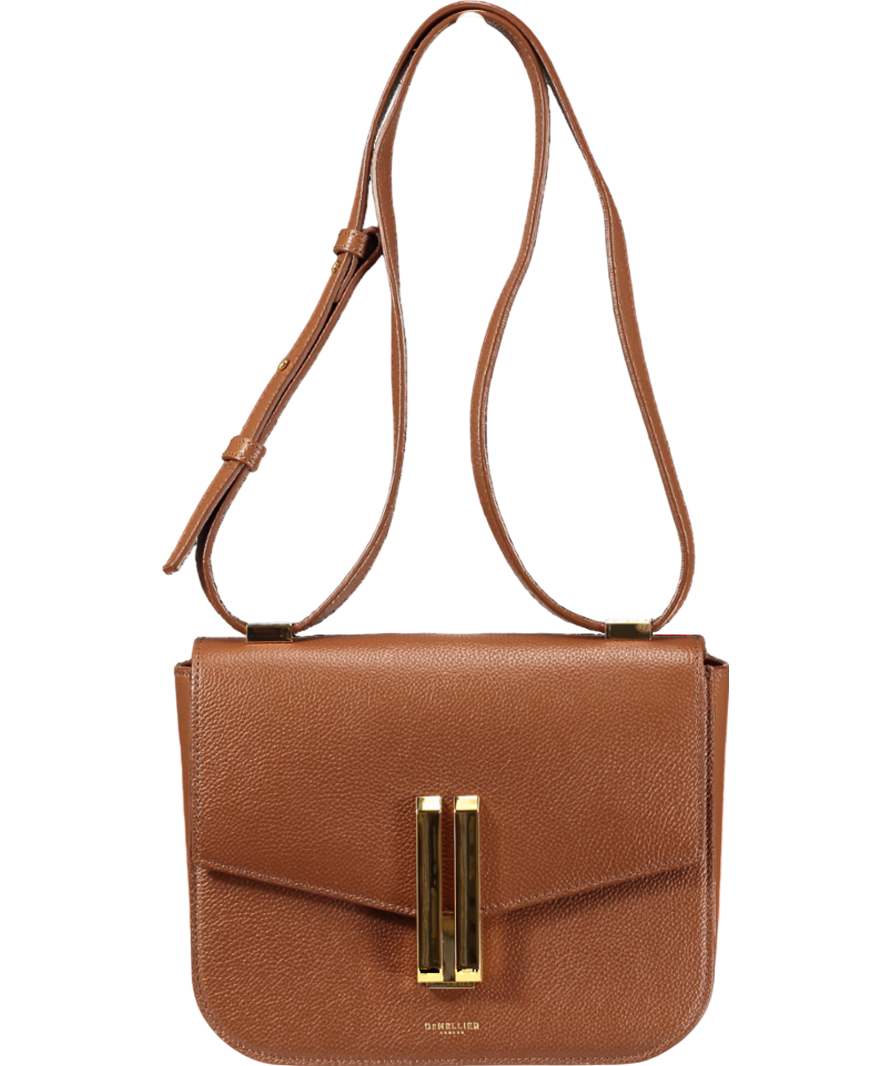 Demellier London Brown The Vancouver Leather Crossbody Bag