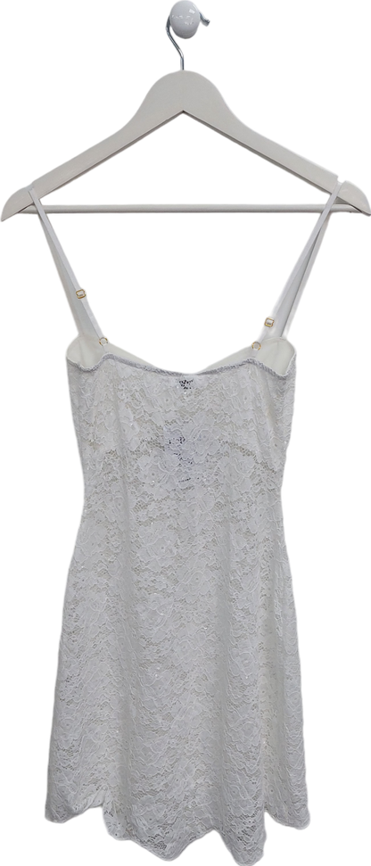 SLA the label White Lace Sequin Mini Dress UK XS