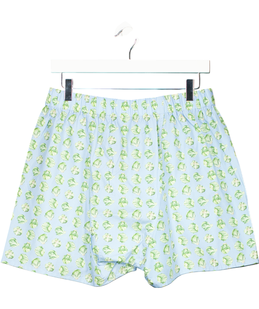 Beaufort & Blake Blue Cabbage Boxer Shorts UK S