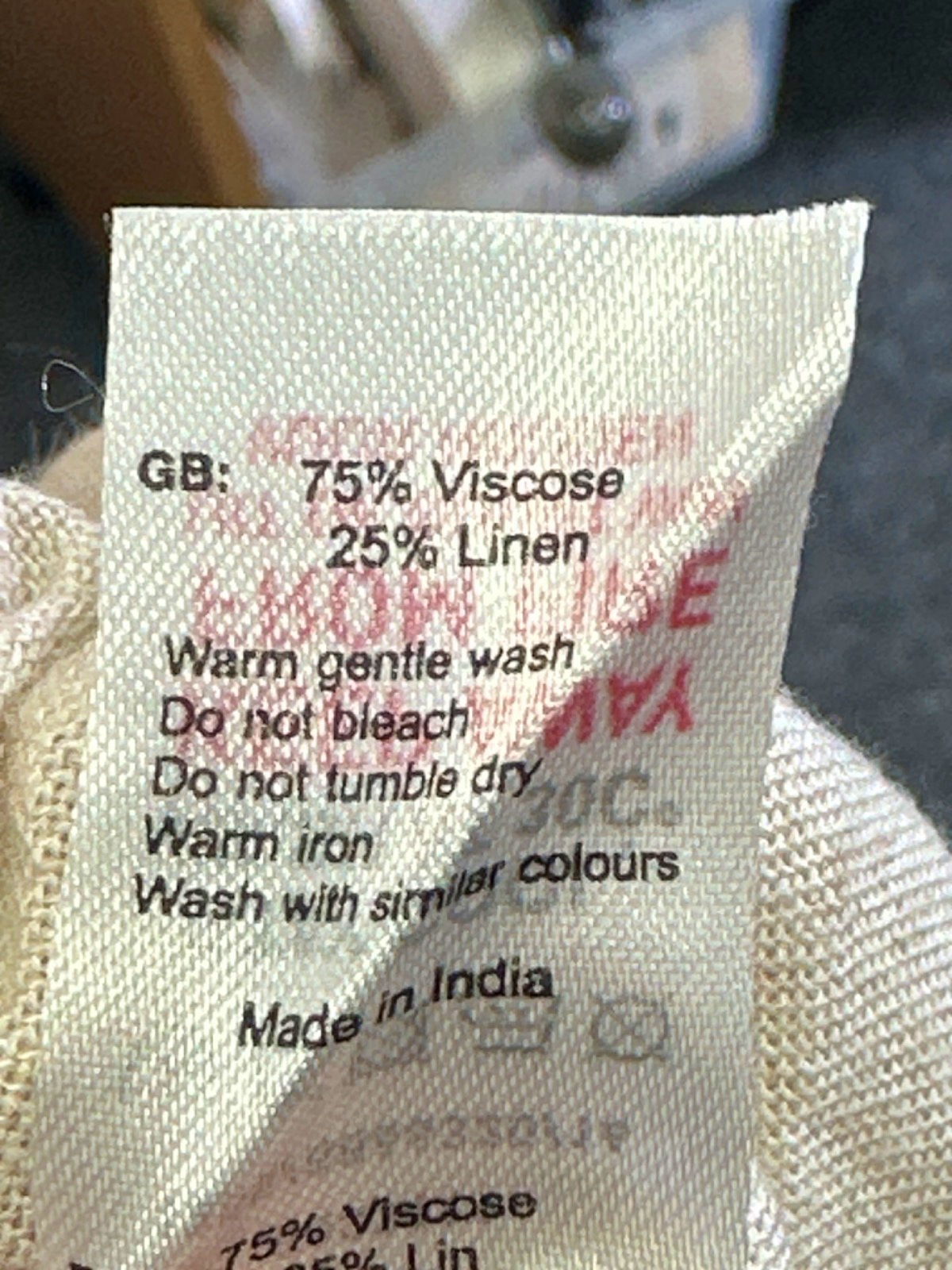 New Look Beige Leila Linen Wide Trousers UK 8