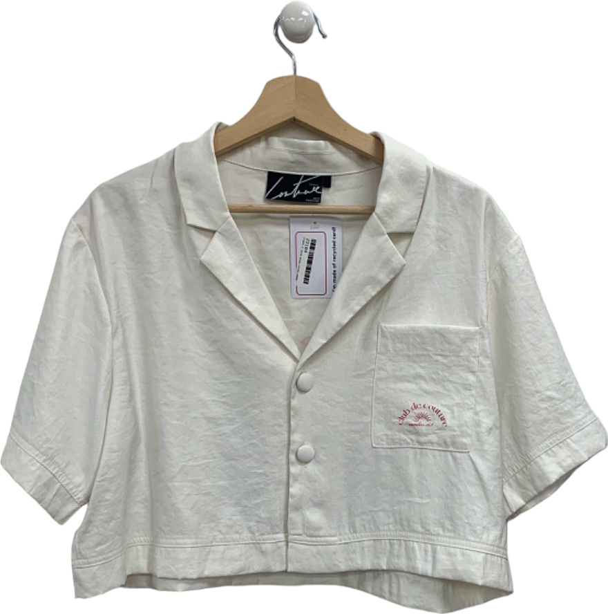 Couture Club White Club de Couture Members Club Cropped Shirt UK 10