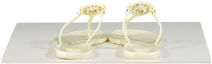 Tory Burch Cream Jelly Logo Sandals UK 7 EU 40 👠