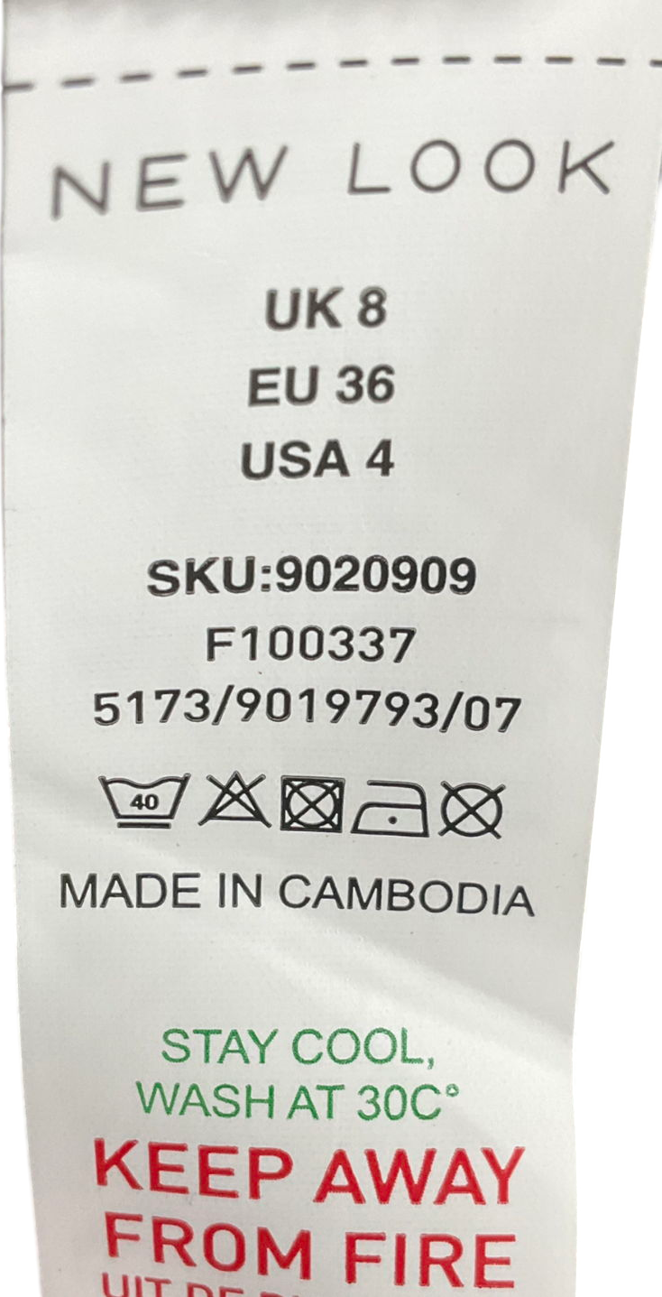 New Look Grey Marl High Waist Tailored Wide Leg Trousers UK 8