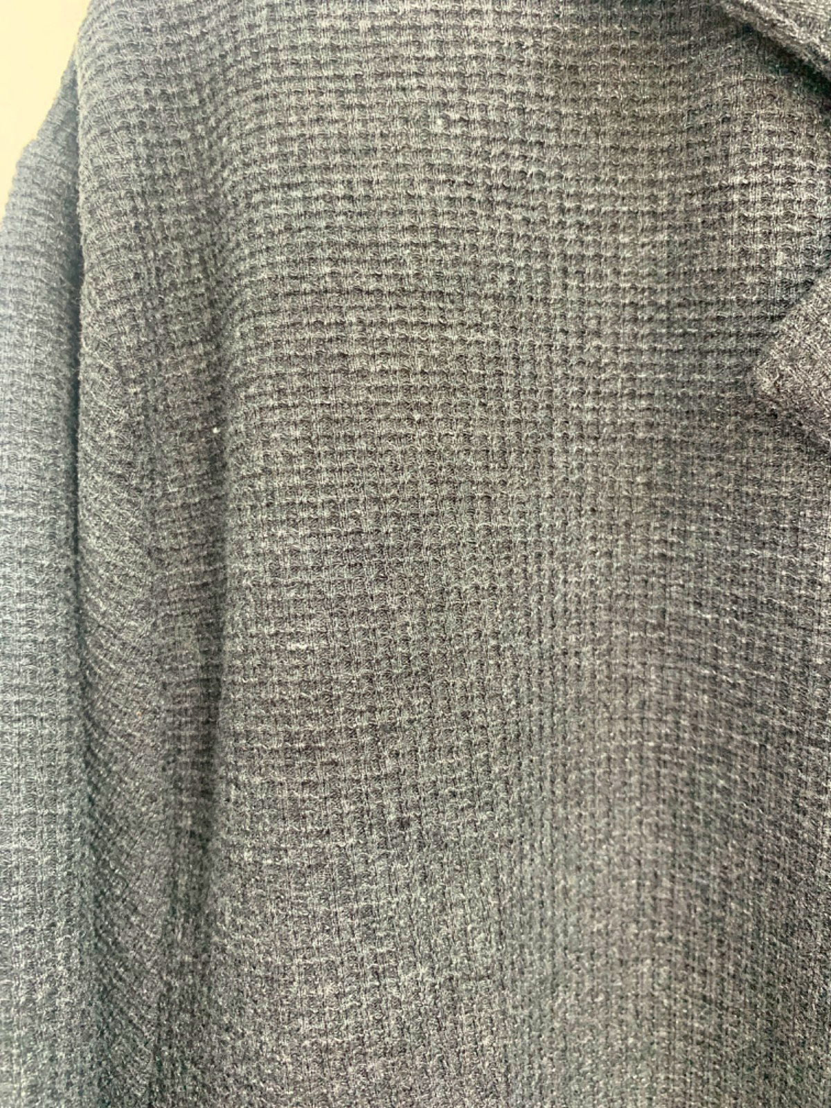 ASOS Grey Waffle Button Down Shirt UK S