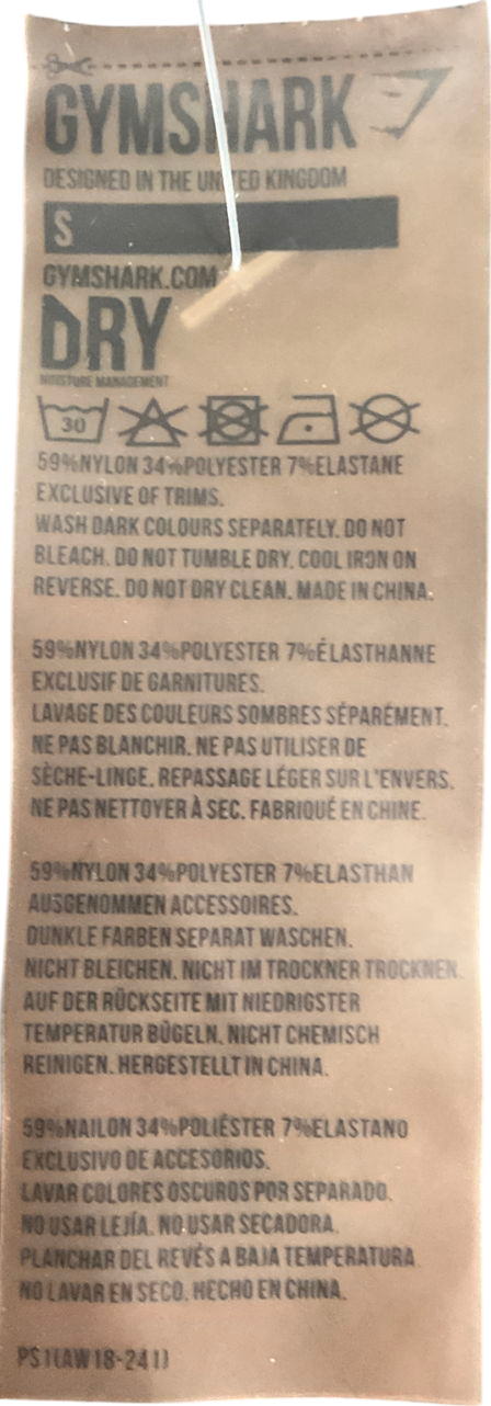 gymshark Black Training T-shirt UK S