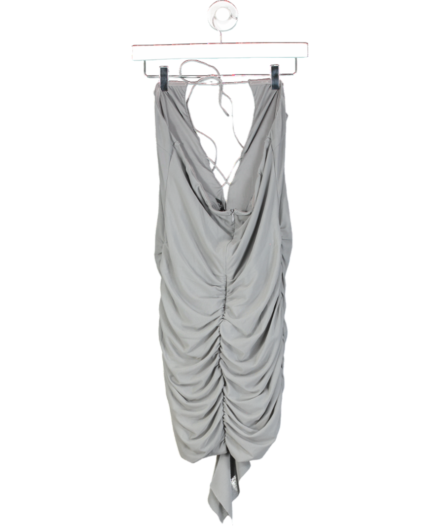 Club L White Cirilla Plunge Maxi Dress UK 12