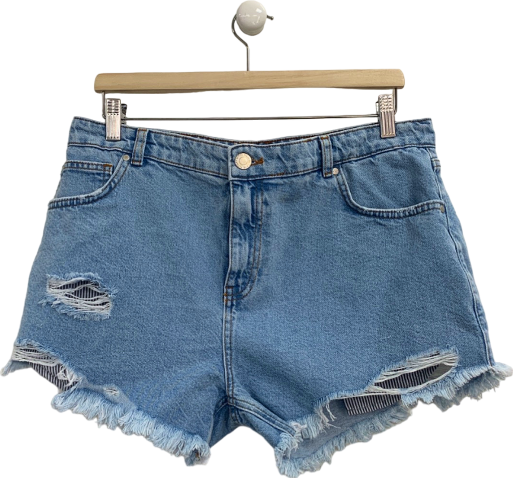Couture Club Blue Double Layer Boxer Denim Shorts UK 12