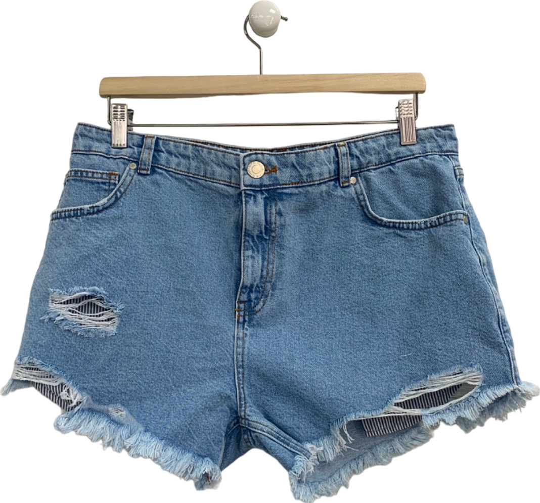 Couture Club Blue Double Layer Boxer Denim Shorts UK 12