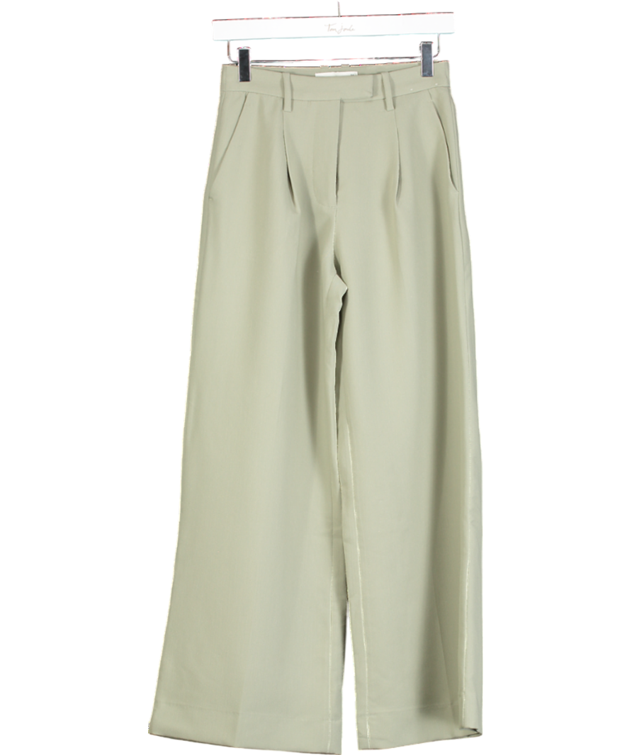 Abercrombie & Fitch Green Sloane Low Rise Tailored Wide Leg Pant W24