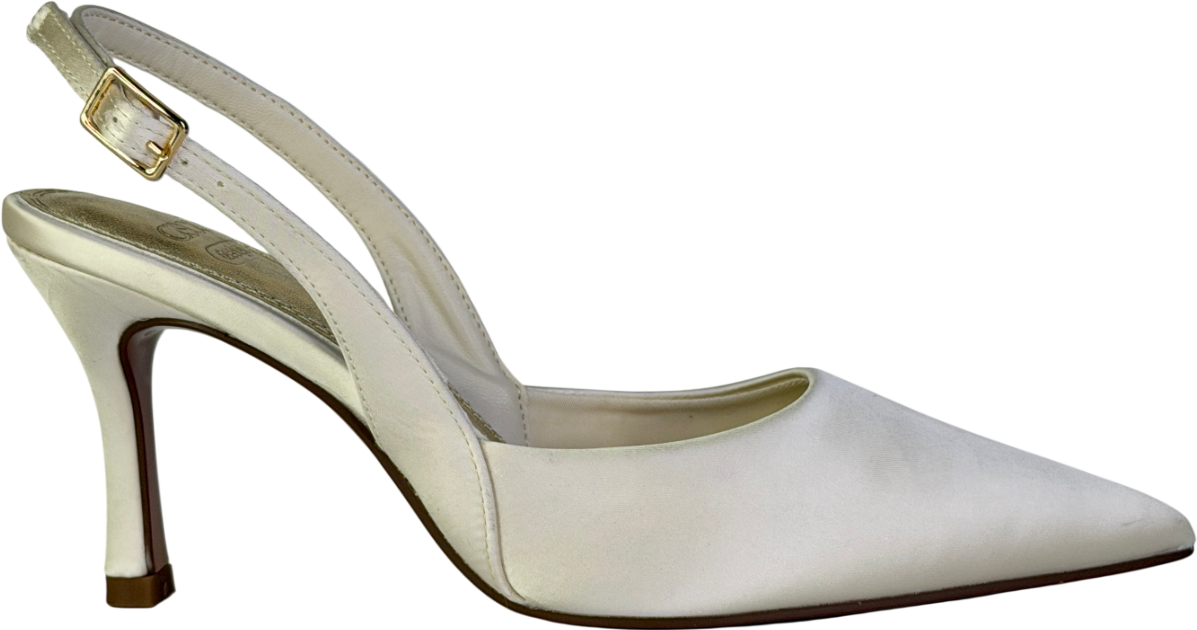 ASOS Cream Samber Slingback Stiletto Heels UK 5 EU 38 👠