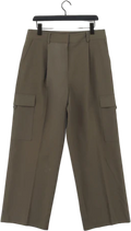 Mint Velvet Khaki Green Straight Leg Tailored Cargo Trousers UK L