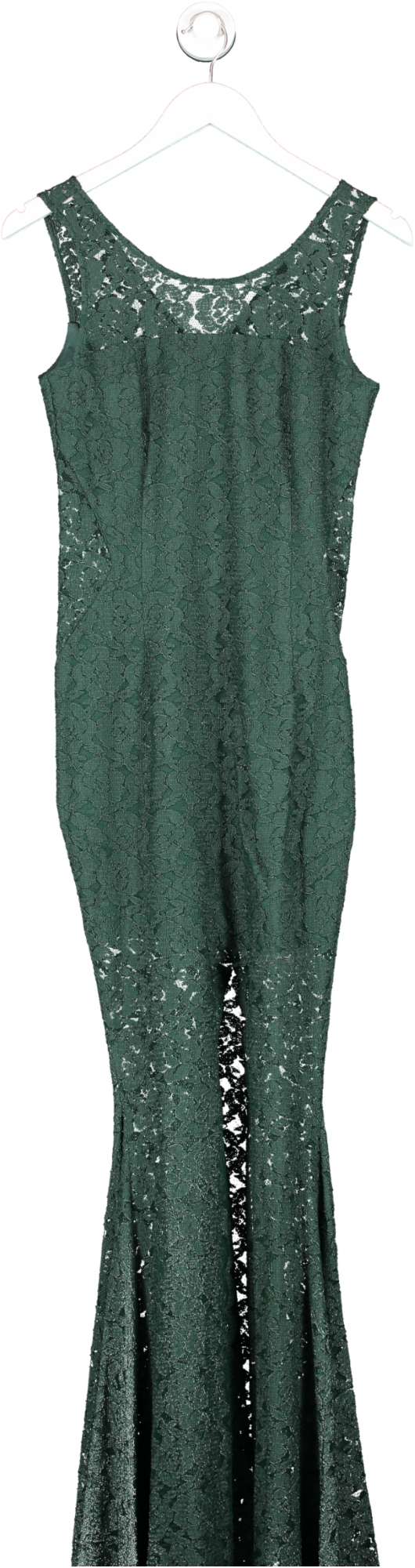 Pauline Green Laced Detailed Sleeveless Maxi Dress UK L