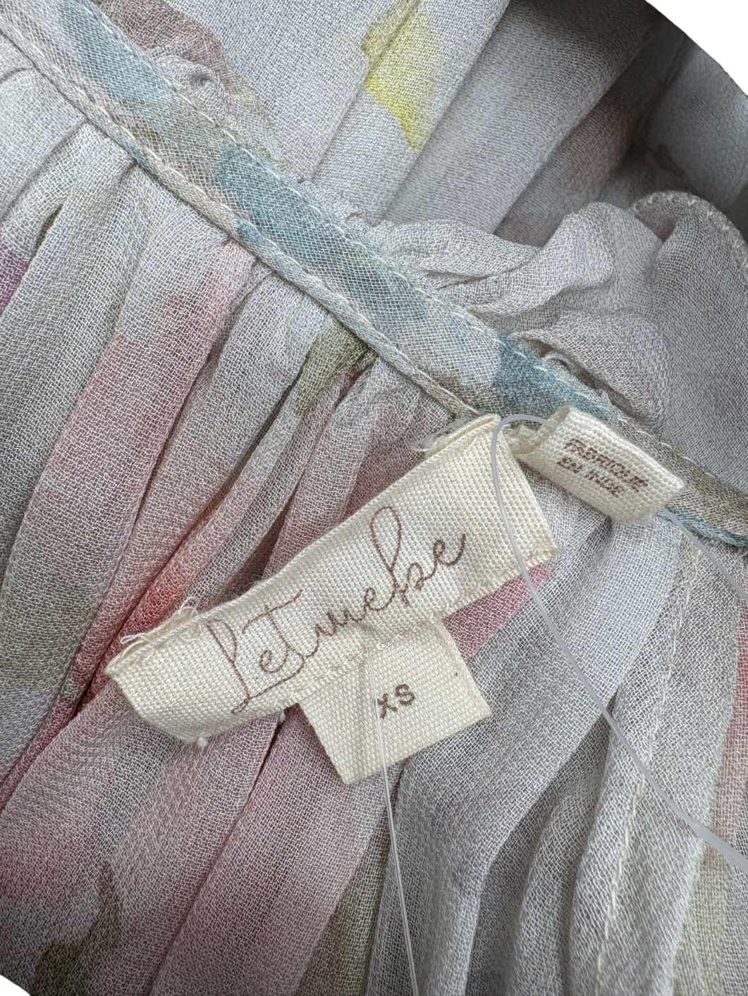 Anthropologie Purple Floral Long Sleeve Blouse UK XS