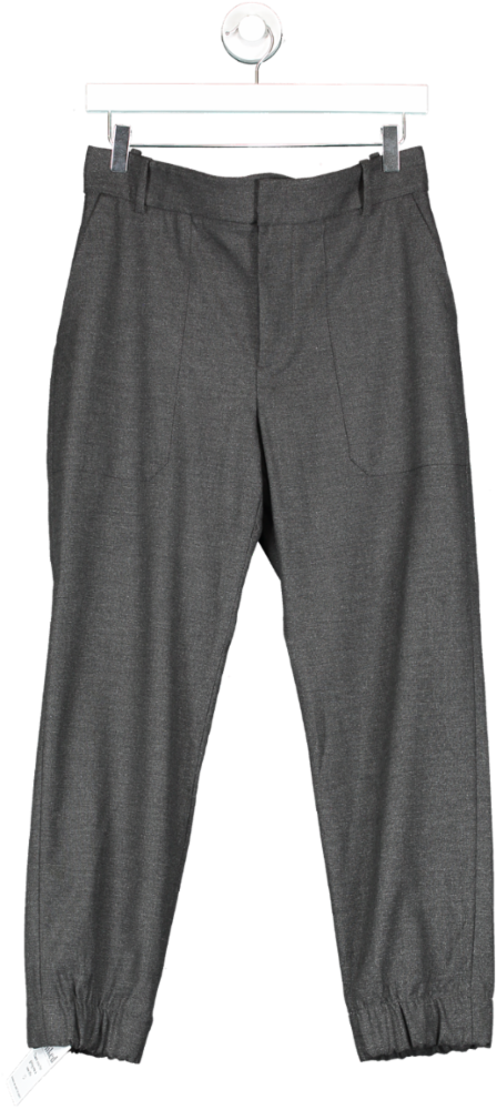 ZARA Grey Trousers With Cuffed Hems UK 10