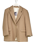 SANDRO PARIS Beige Oversize Wool Blend Blazer Fr40 UK 12