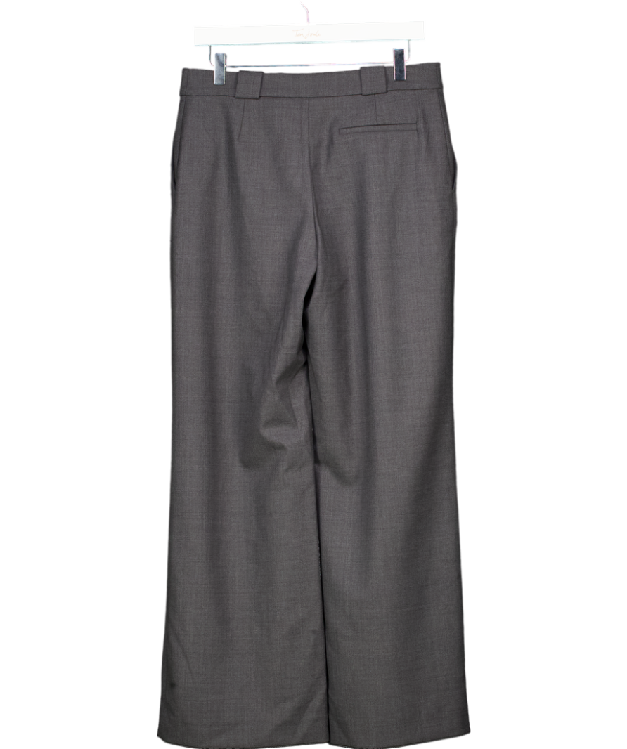 & Other Stories Grey Tailored Pleated Trousers UK 10