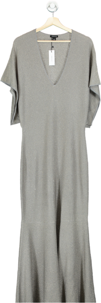 Karen Millen Silver Maxi Dress UK L