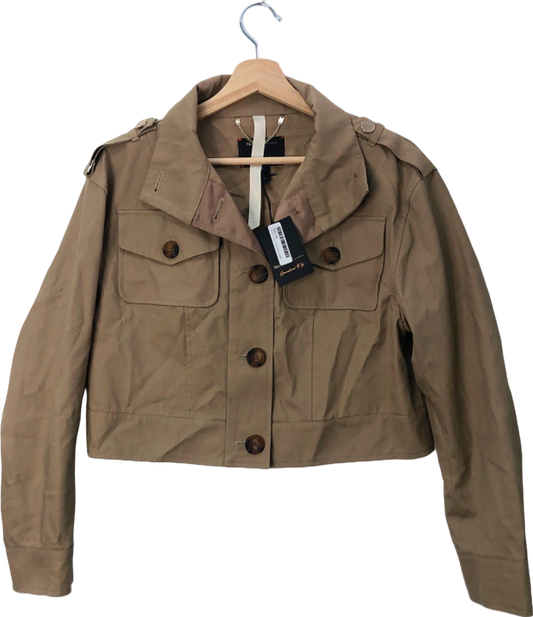 River Island Beige Cotton Jacket UK 6