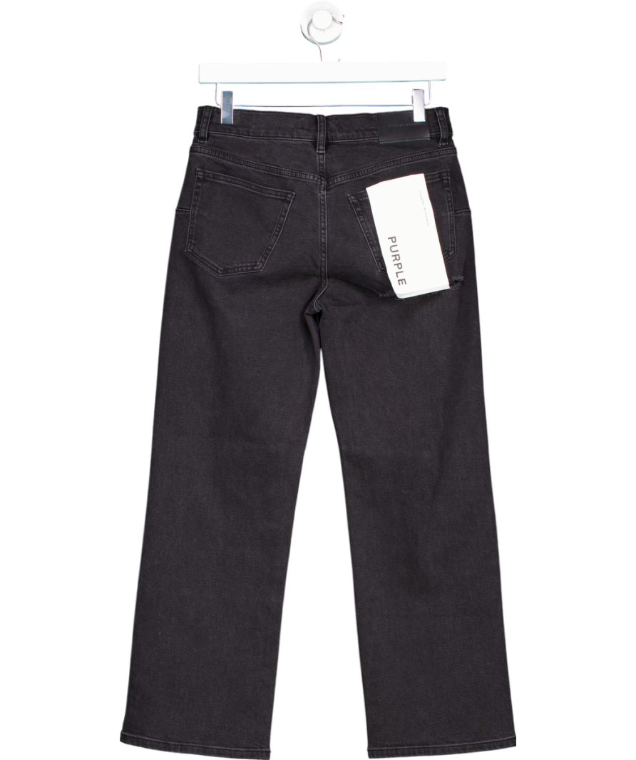 purple Black Slim Mid Rise Slight Crop UK W26