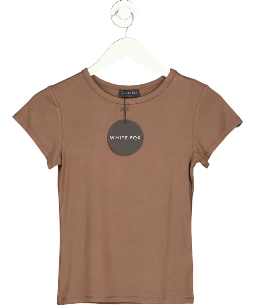 White Fox Brown Too Blessed T-shirt UK XS