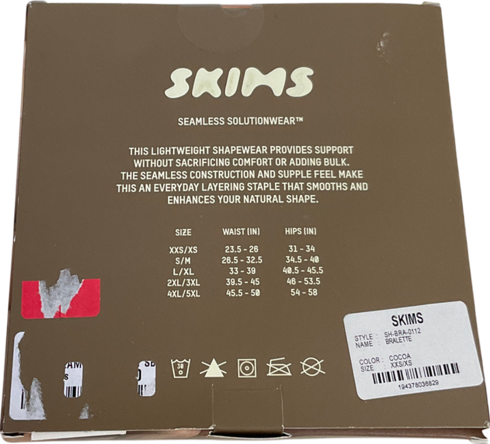 SKIMS Brown Bralette - Cocoa UK XXS-XS