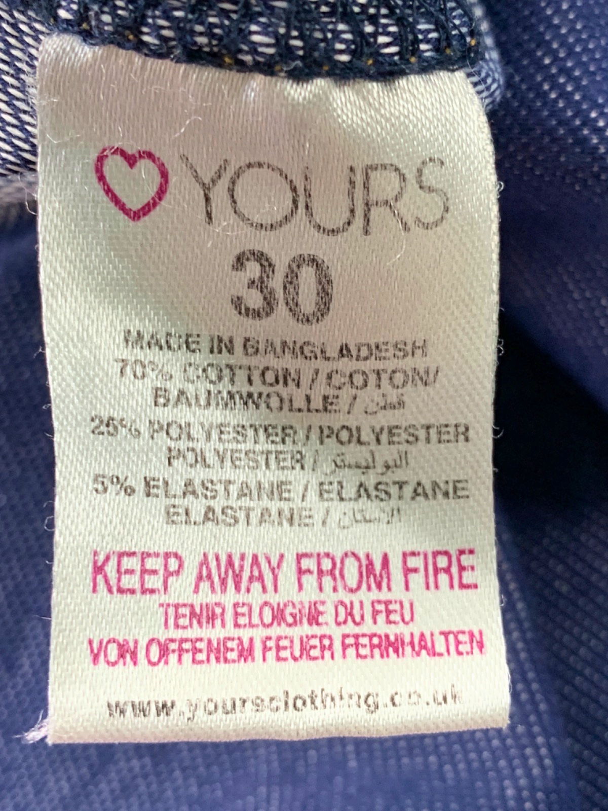 Yours Blue Jeggings UK 30