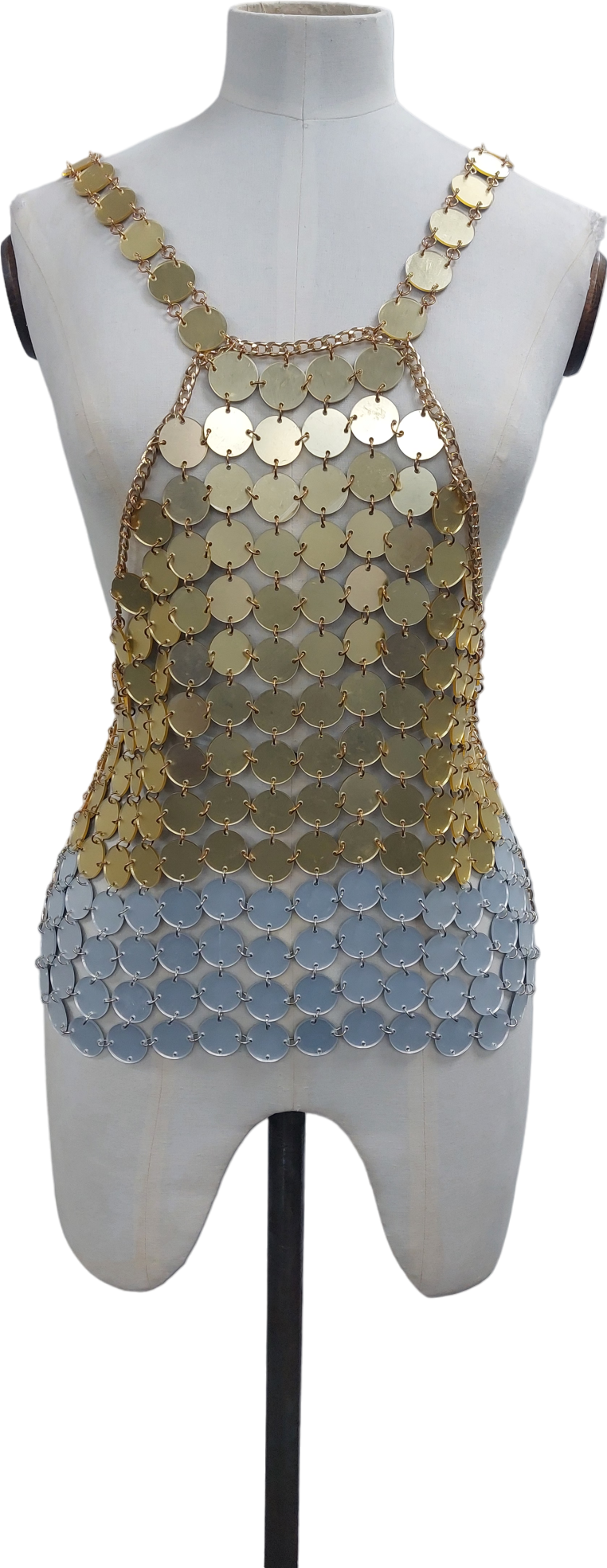 Karen Millen Mirrored Disc Halterneck Top