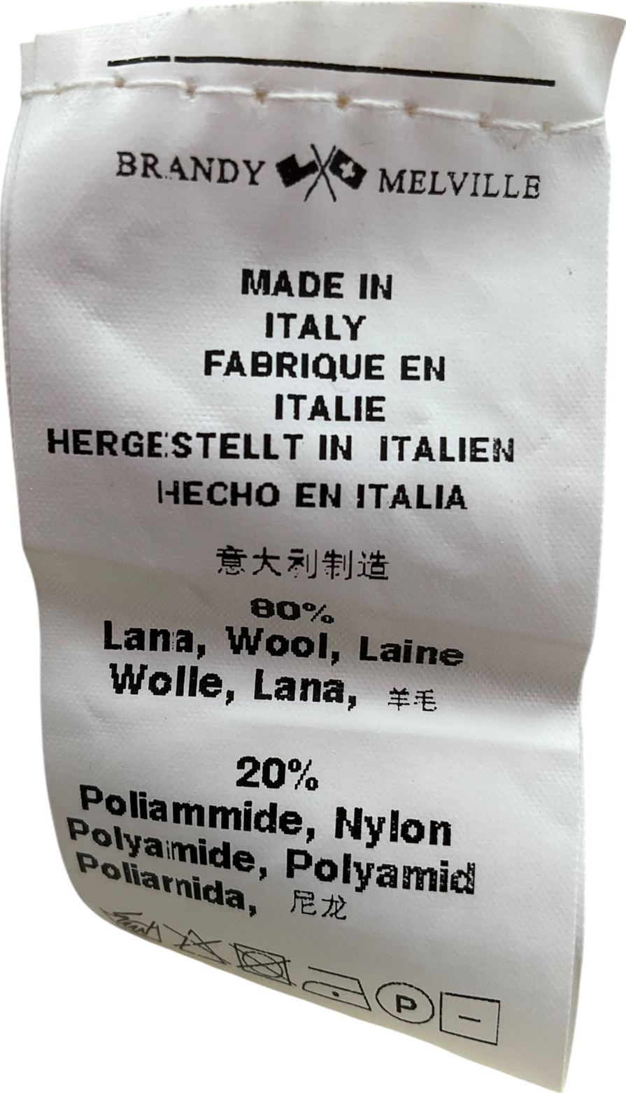 Brandy Melville Cream Arms Cable Sweater One Size