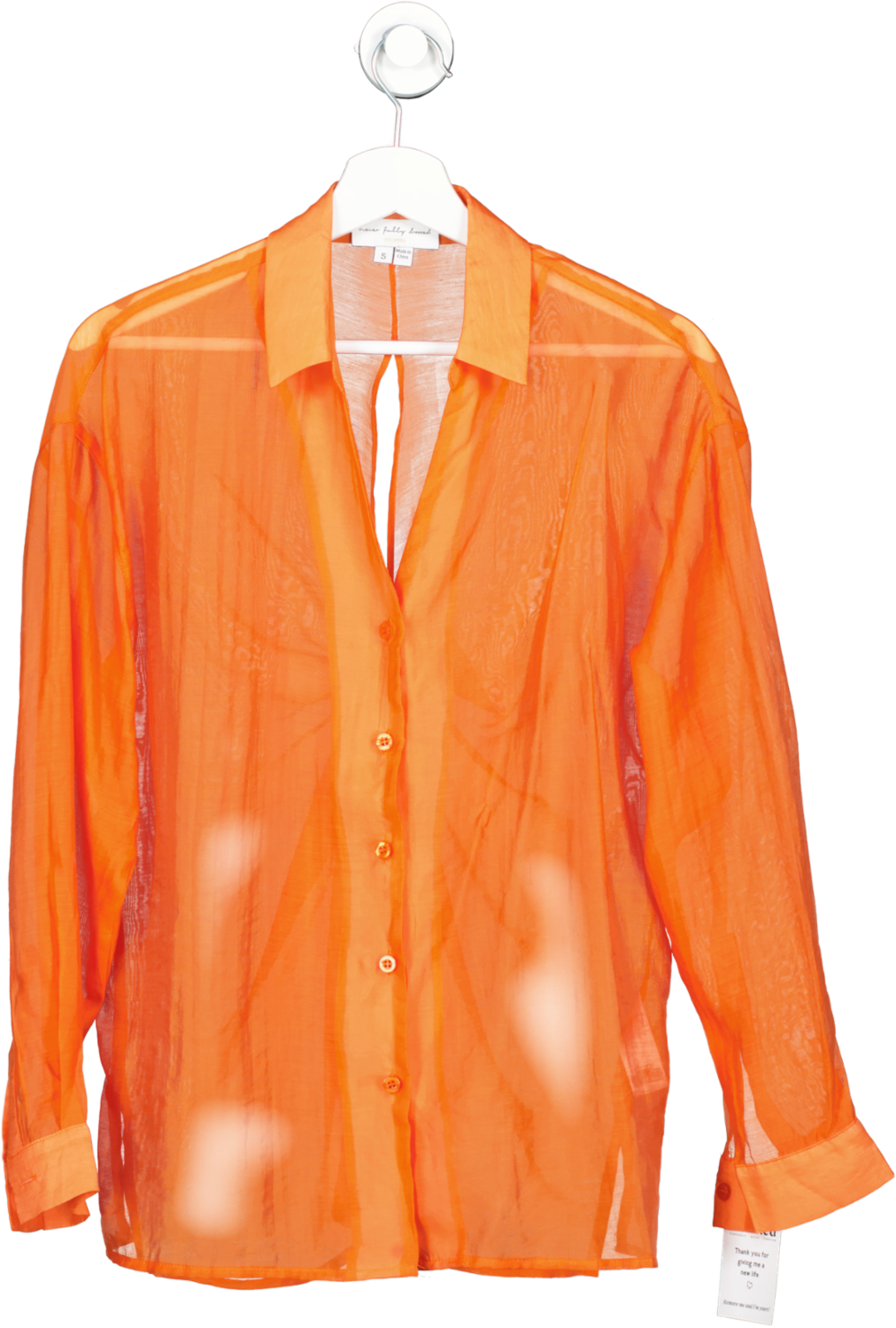Never Fully Dressed Orange Knot Back Shirt UK S
