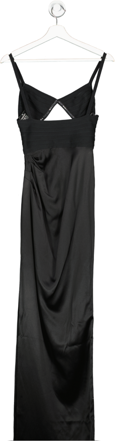 Herve Leger Black X Law Roach Cut Out Maxi Dress UK XS/S