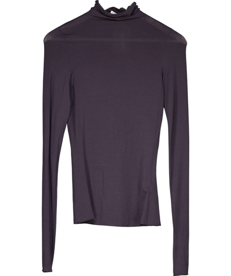 & Other Stories Blue Slim-fit Turtleneck Top UK XS