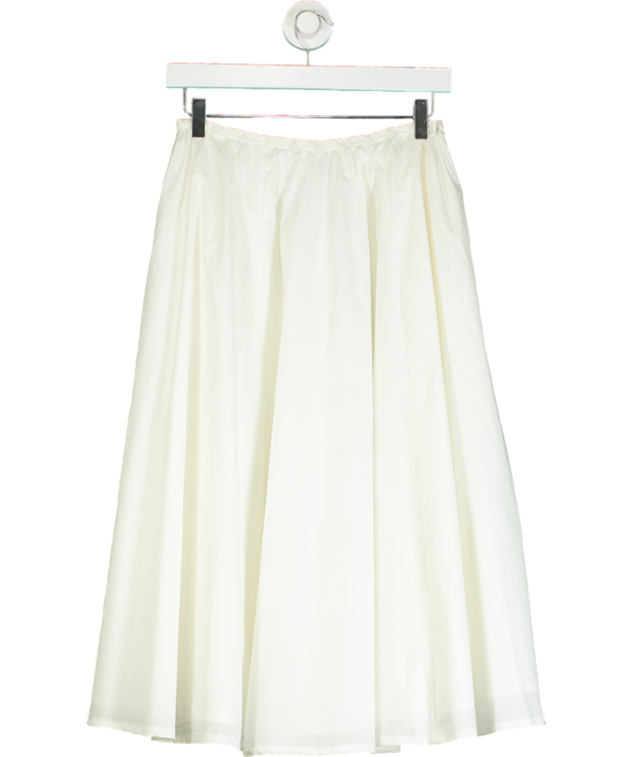 House of CB White Cora Self-tie Stretch-woven Midi Skirt UK S