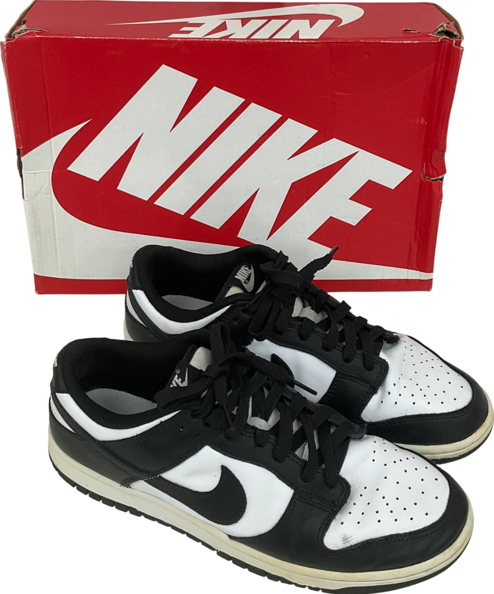 Nike Black Dunk Low Retro Trainers In White/black UK 7.5 EU 40.5 👠