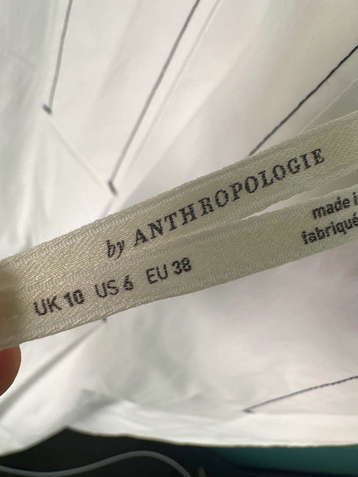 Anthropologie White Sleeveless Cutout Dress UK 10 EU 38