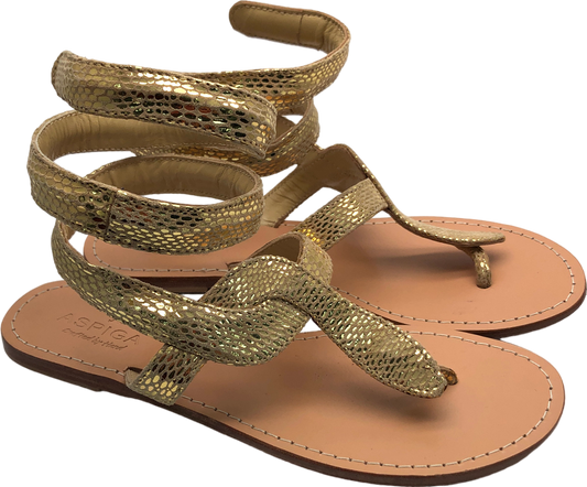 aspiga Metallic Cobra Wrap Sandals UK 6 EU 39 👠