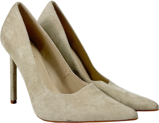 SIMMI Nude Oatmeal Suede Court Shoes UK 6 EU 39