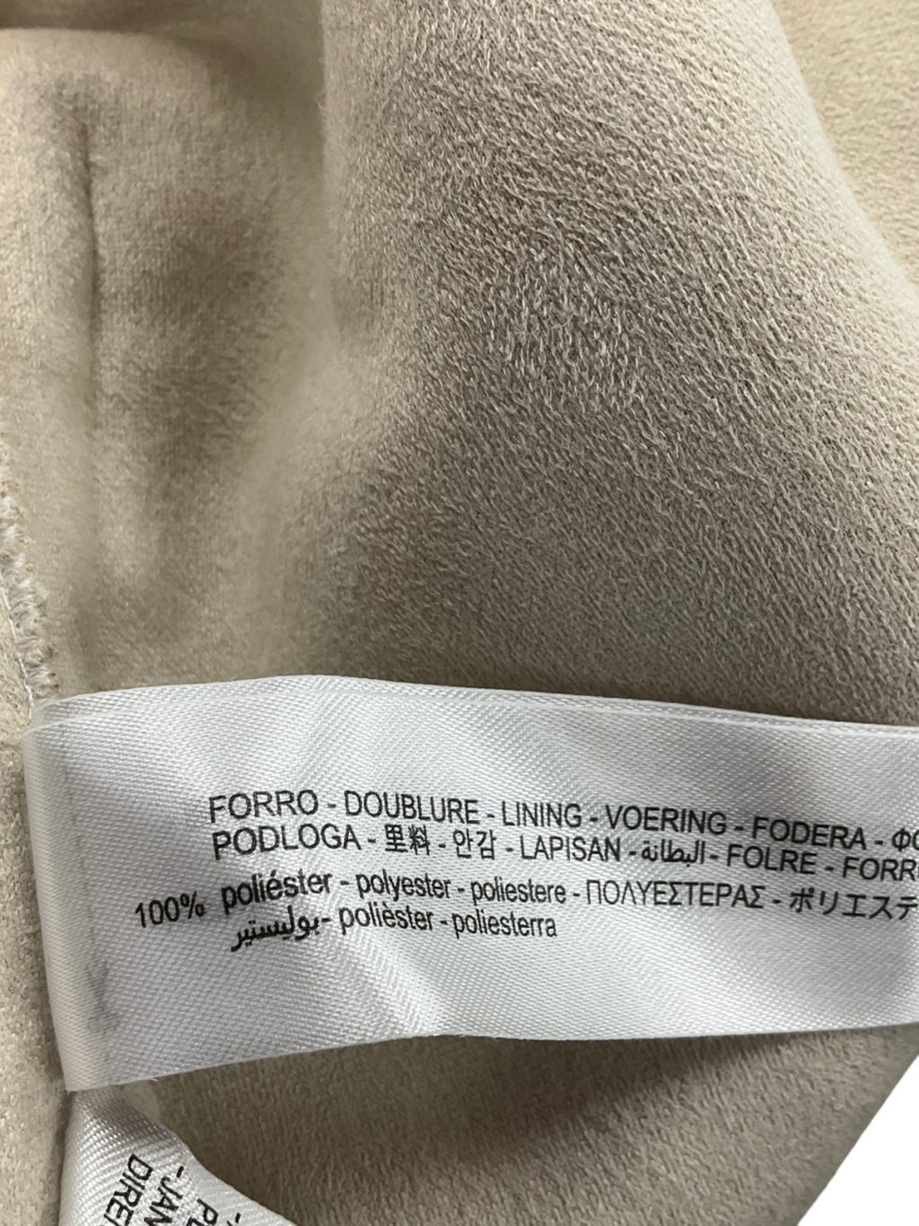 ZARA Cream Faux Sherling Coat UK L