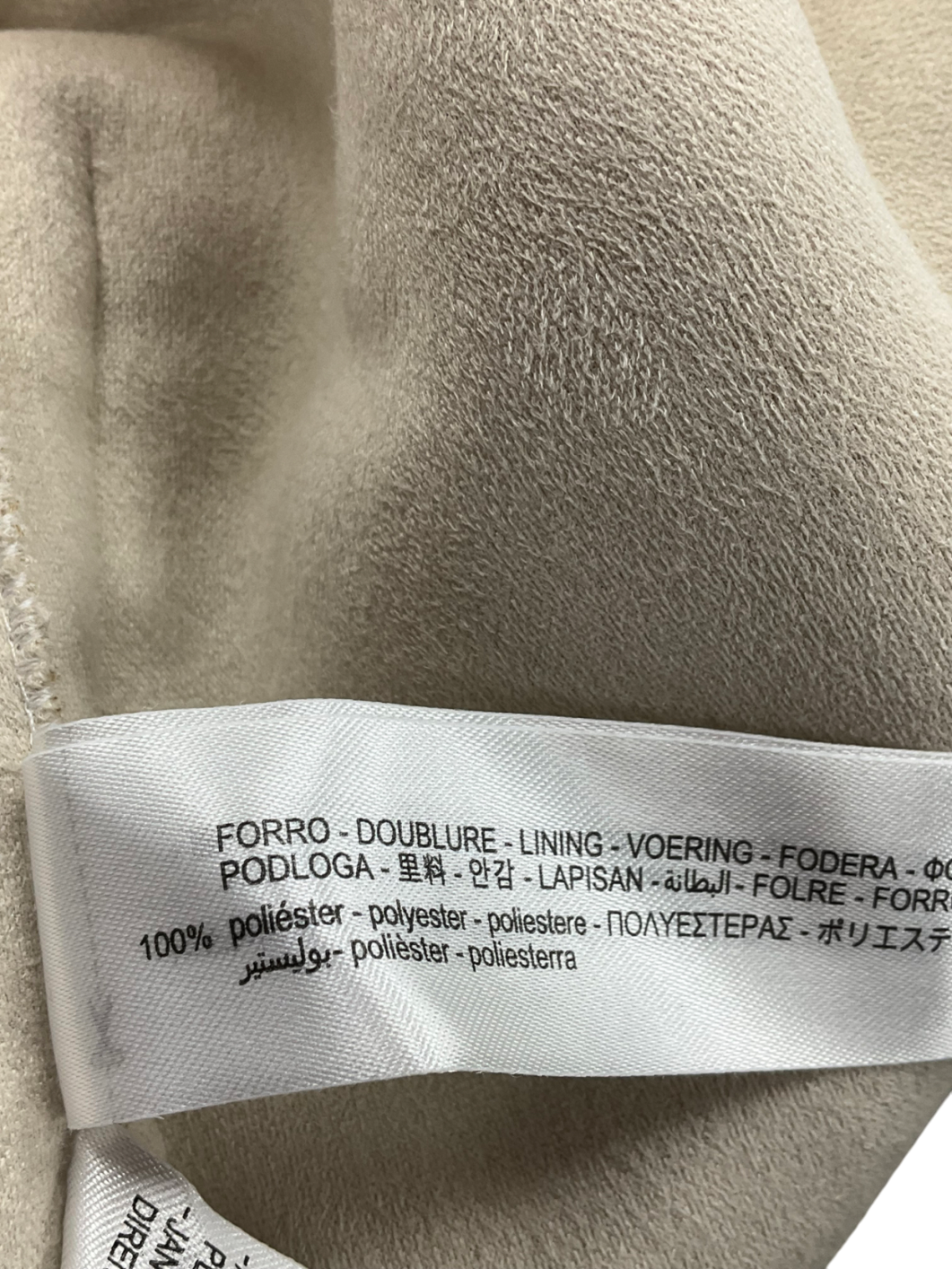 ZARA Cream Faux Sherling Coat UK L