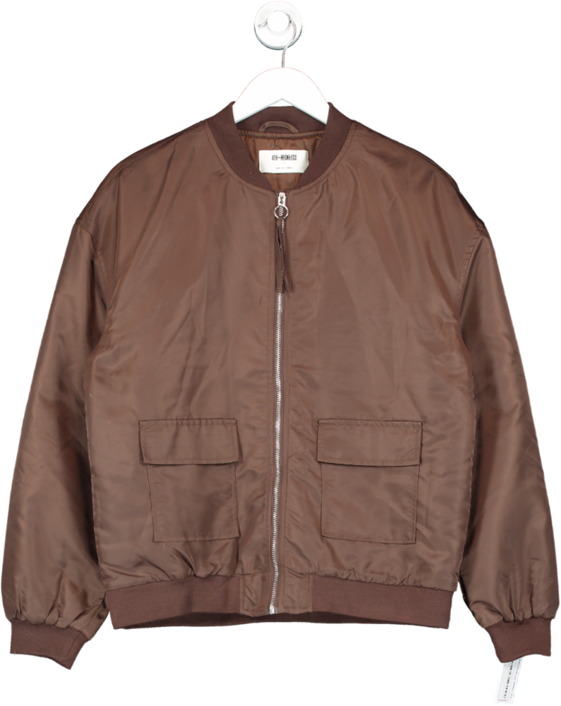 4th & Reckless Brown Bomber Jacket UK 8