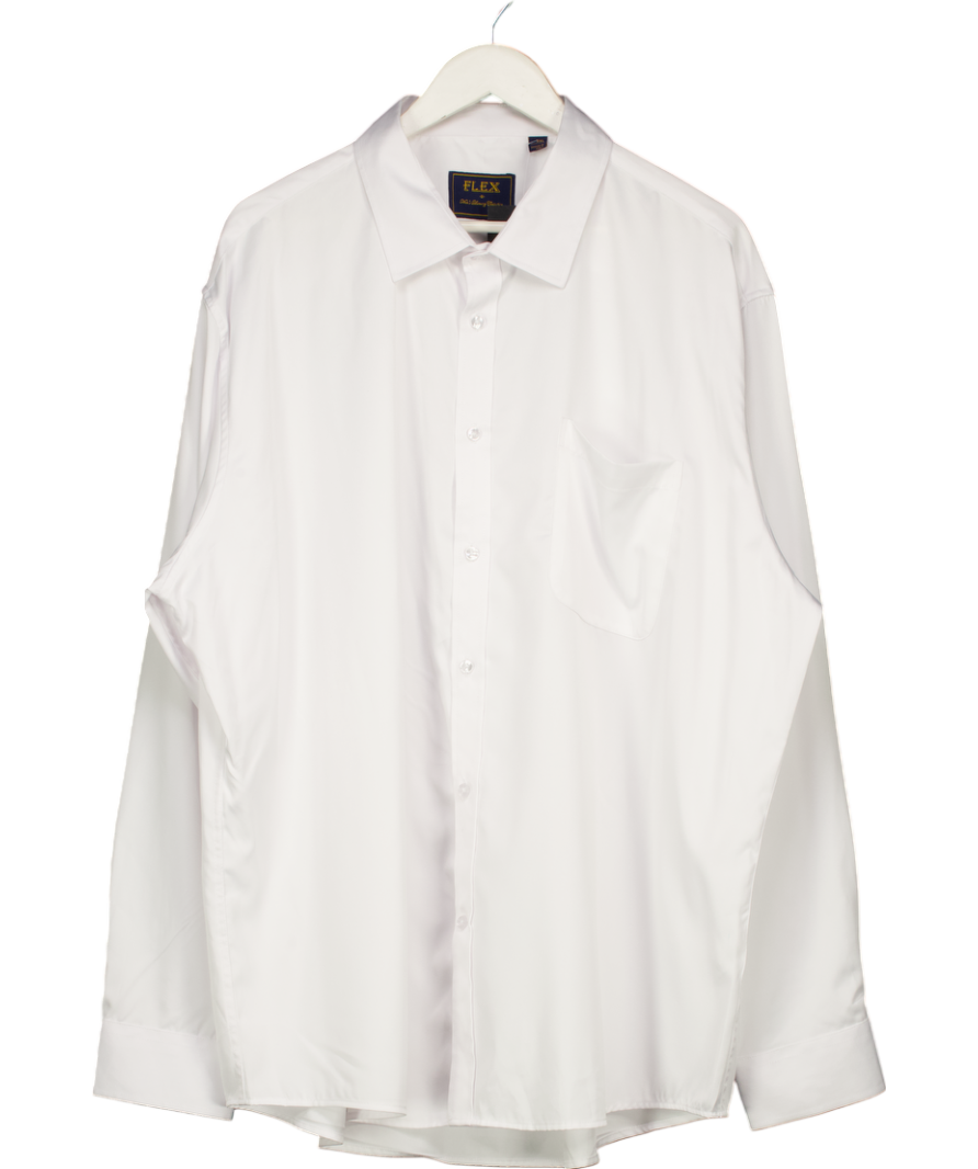 Flex Fashion White Button Through Shirt UK XXXL