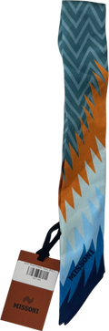 MISSONI 100% Silk Zig Zag Twilly Scarf