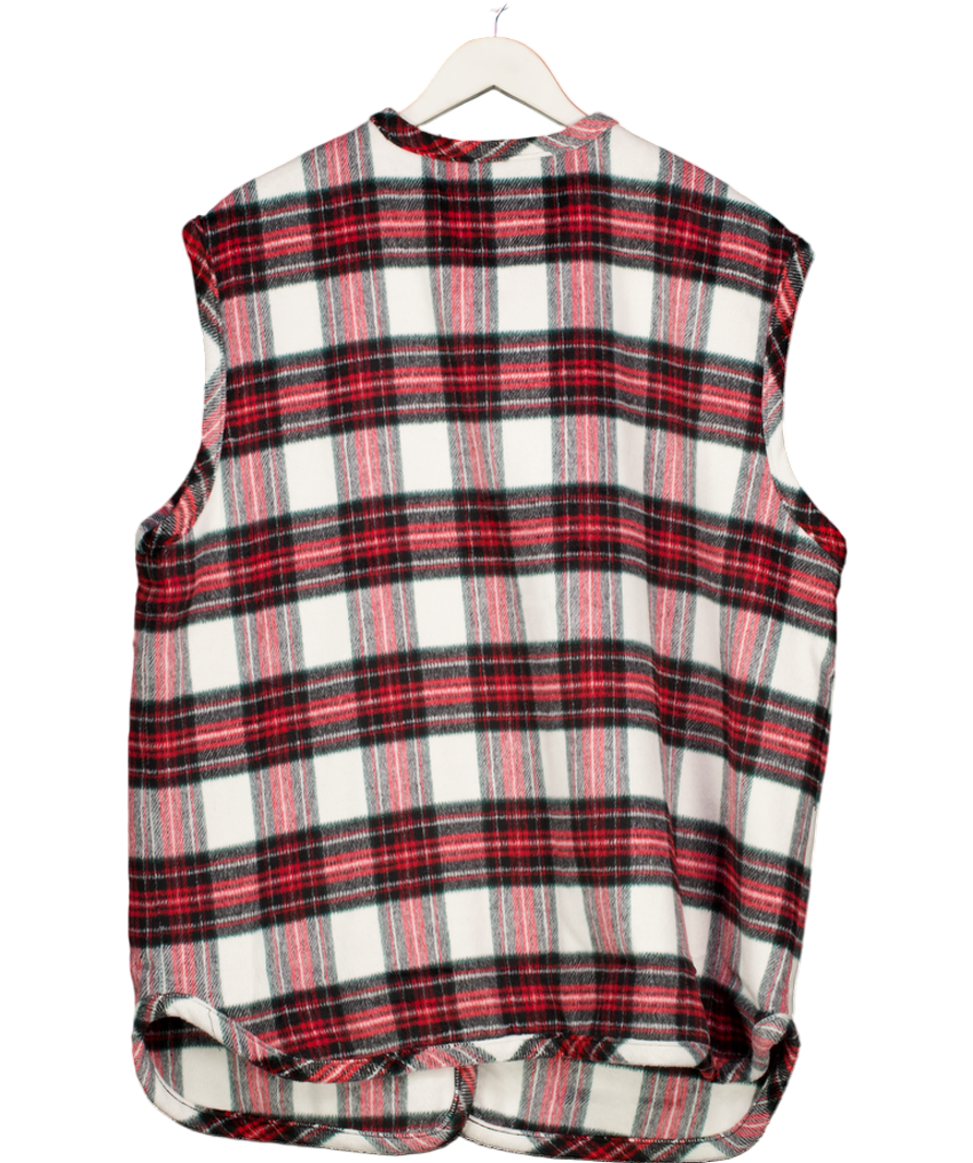 Monsoon X Sarah Corbett-winder Brushed Tartan Gilet Red UK L/XL