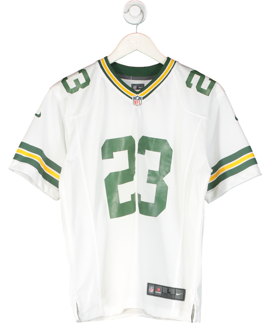 Nike White Green Bay Packers Drake Road Jersey UK L