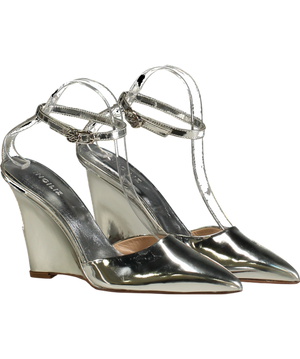 ingiliz Metallic Mona 03 Silver Mirror Leather Sandals UK 6 EU 39