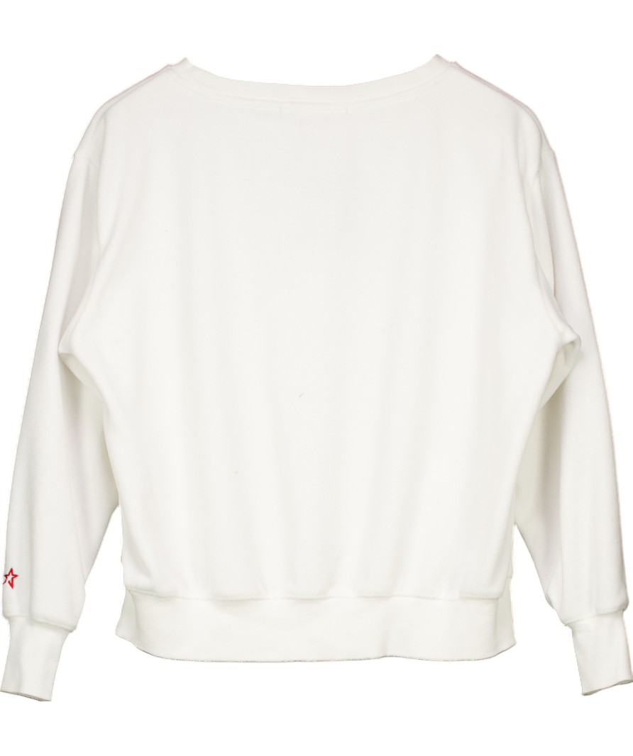 Perfect Moment White Misty Terry Sweatshirt UK M